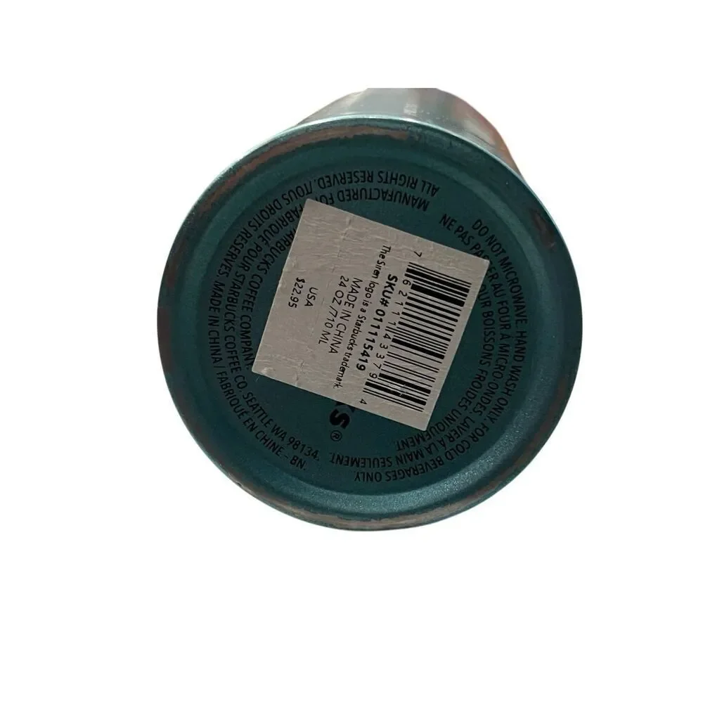 Starbucks Hawaii Collection Blue Teal Ombré Turtle Stainless Steel Tumbler 24oz